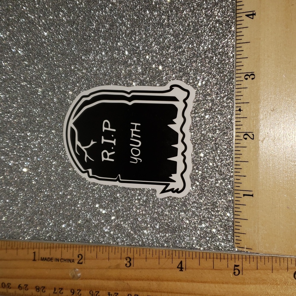 ART Gothic WATERPOOF Sticker Tomb Stone - Picture 2 of 7